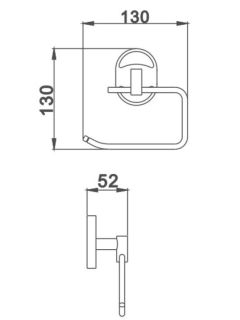 Держатель для туалетной бумаги Haiba HB1903-3 хром